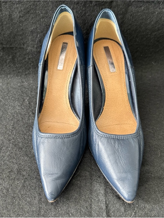 Tahari Shoes - Tahari Peyton Navy Pumps Heels 7 Leather & Patent Colorblock Stiletto Point Toe